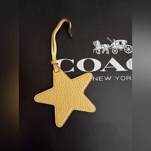 NWOT Coach Yellow Star Leather Bag Charm from Loved Denim Collection